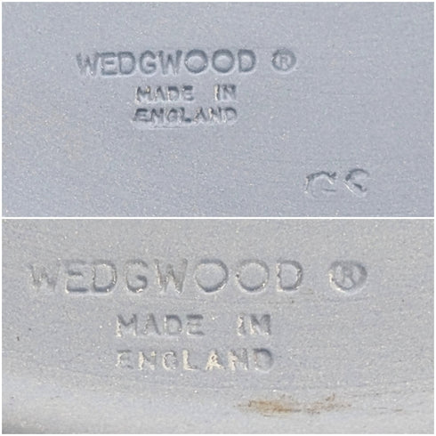 英国ヴィンテージ ウェッジウッド 天使 ジャスパーウェア製 プレートペア 直径22cm ペールブルー①