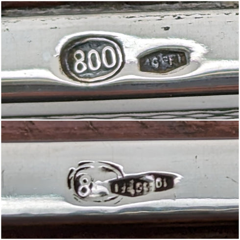 復古義大利 800 銀蓋盒飾品盒