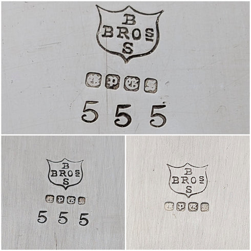 1885年頃 英国アンティーク シルバープレート製 ティーセット 3点セット Briddon Brothers