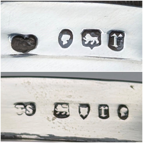 1872 年英國古董純銀裝飾牛角燒杯托馬斯笑臉杯