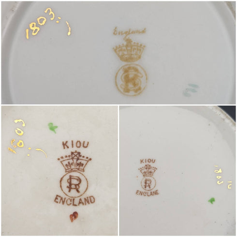 1890年頃 英国サミュエル・ラドフォード シュガーボウル クリームジャグ セット