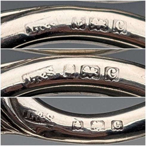 1902 古董純銀手柄縫紉剪刀 3 件套 Levi&Salaman