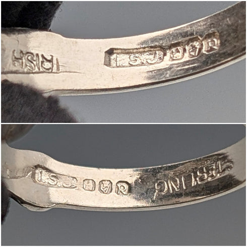 Vintage Irish Traditional Claddagh Ring Sterling Silver (Size 12)