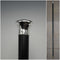 1965 Vintage British Black Shaft Sterling Silver Plain Rondel Handle Walking Stick 90cm