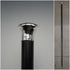 1965 Vintage British Black Shaft Sterling Silver Plain Rondel Handle Walking Stick 90cm