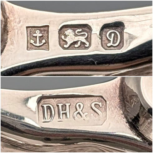 1978年 英国ヴィンテージ 純銀製 シェル型脚付きディッシュ 124g David Hollander&Son