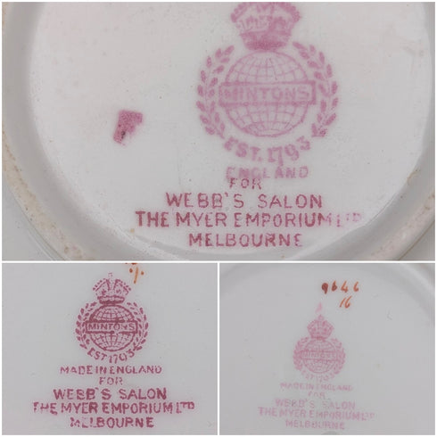 1920 年代英國 Minton 茶杯三件組粉紅雞蛇,為 Meyer Emporium 特別訂購 (5)