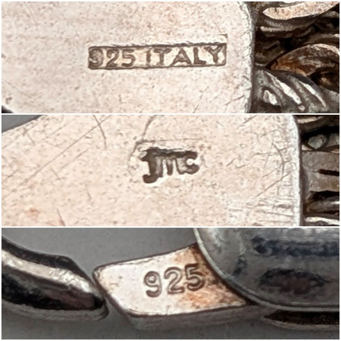 復古純銀人字紋繩鏈項鍊,42厘米,25克