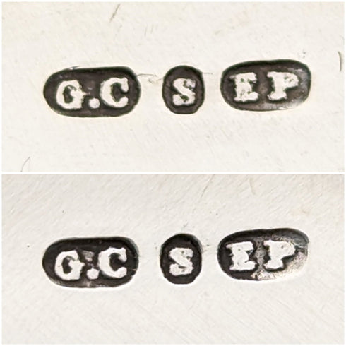 Circa 1915 British Antique Silver Plated Serving Cutlery Pair George Cutts & Sons