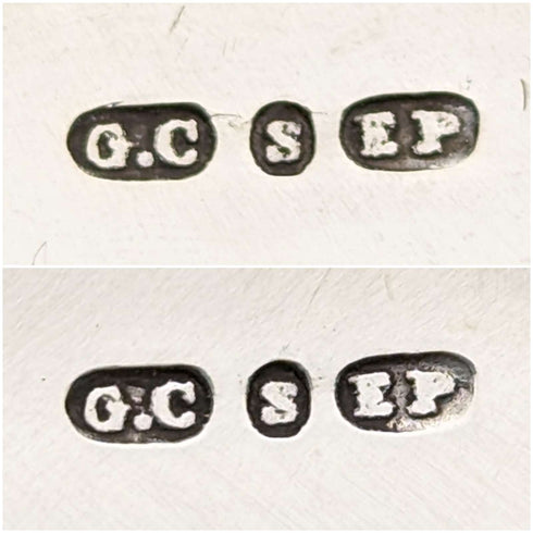 約 1915 年英國古董鍍銀餐具一對 George Cutts & Sons