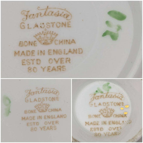 1940年代英國格萊斯頓茶杯三件套3件套