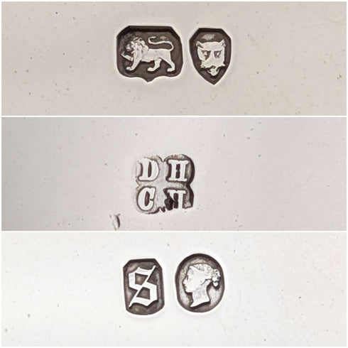 1873 年英國古董純銀高腳碗 236 克 Daniel & Charles Houle