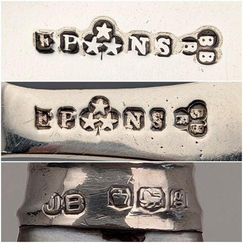 6對英國古董珍珠母貝甜點餐具,約1924年,Barker Bros出品