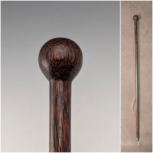 アンティーク ブラウン&ブラックシャフト ロンデルハンドル ステッキ 杖 83cm