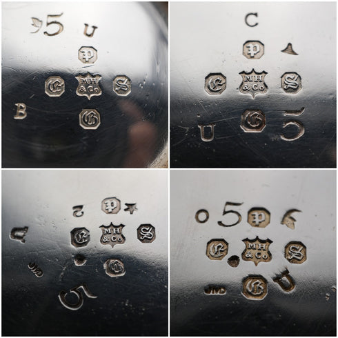 約1900年 英國古董鍍銀茶具咖啡具組 Martin&Hall