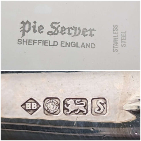 1992 年英國復古純銀手柄蛋糕切片機盒裝哈里森兄弟