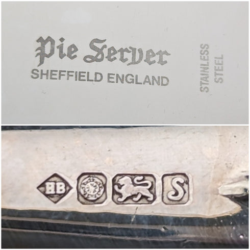 1992 年英國復古純銀手柄蛋糕切片機盒裝哈里森兄弟