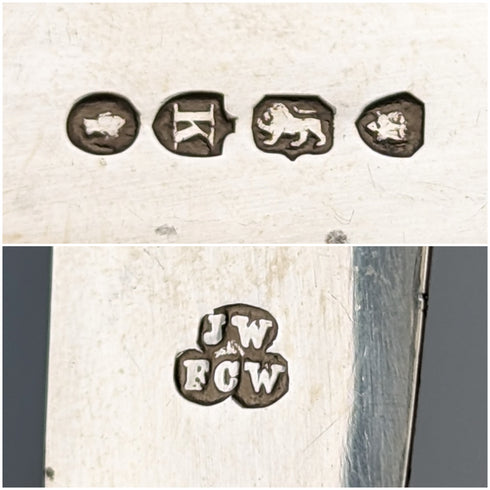 1885 年英國古董純銀糖鉗 28 克 Wakely and Wheeler