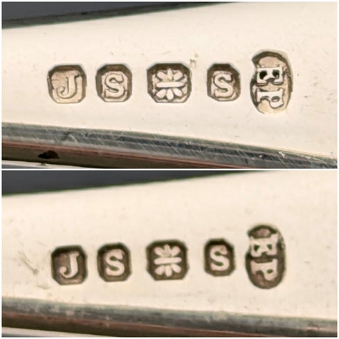 1900年頃 英国アンティーク シルバープレート製 フィッシュカトラリー6ペア 木箱入り