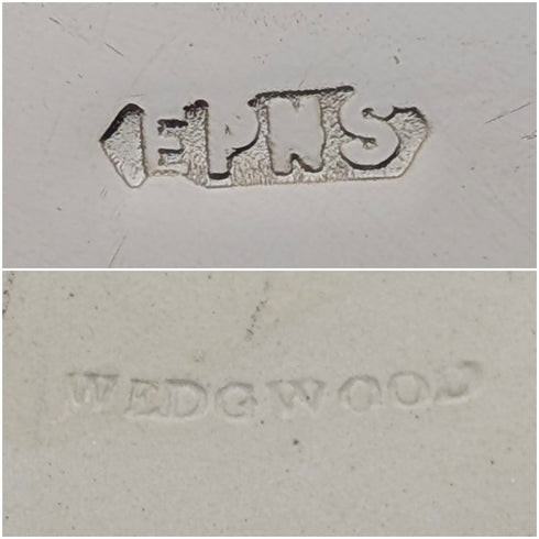 英国アンティーク ウェッジウッド ビスケットバレル ジャスパーウェア ロイヤルブルー