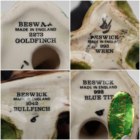 英國復古 Beswick 貝斯維克小鳥擺件 4入套組