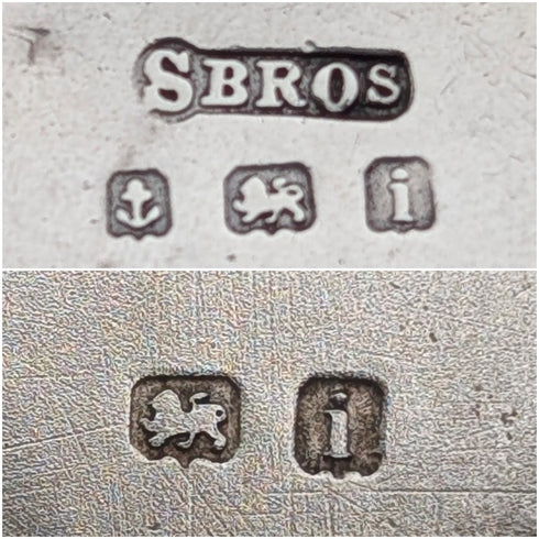 1908 British antique sterling silver flower locket pendant with sterling silver necklace, 7.8g in total, Sheldon Brothers