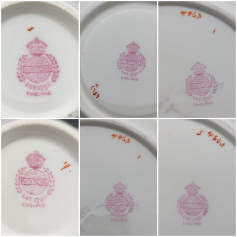 20世紀前半 英国ヴィンテージ ミントン ティーカップトリオ ペア コカトリス グリーン