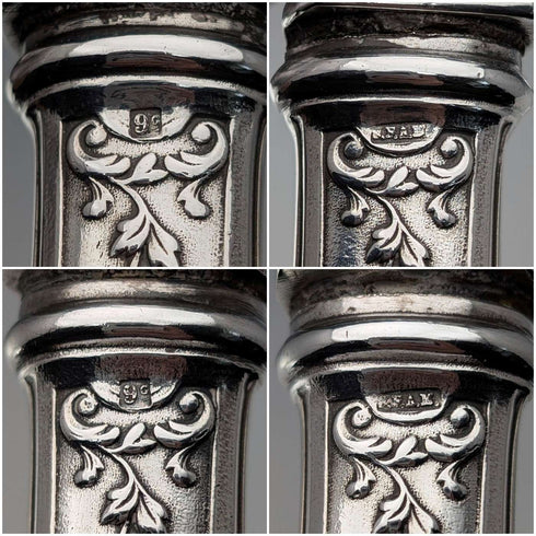約 1900 年法國古董銀盤魚餐具套裝,附盒子 SFAM