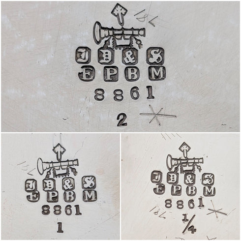 20世紀初頭 英國古董 鍍銀製 單身漢茶具組 3件組 JAMES DIXON&SON