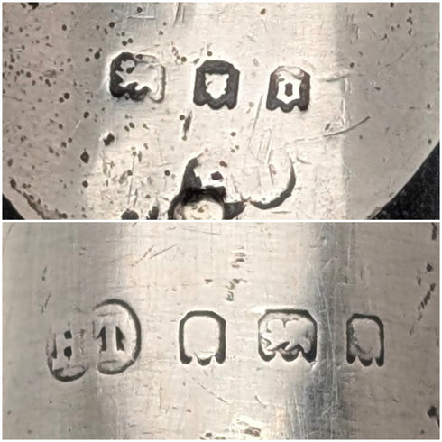 1919年 英国アンティーク 紳士用 曲がりハンドル 純銀装飾 ステッキ 杖 91cm Henry Tracy&Sons