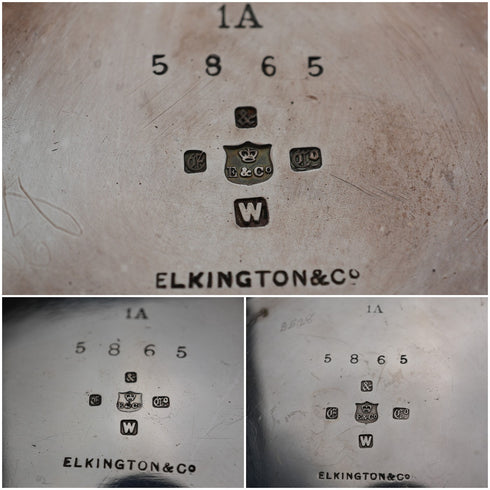 1882年 英國古董鍍銀茶具 Elkington