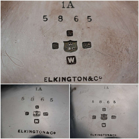 1882年 英國古董鍍銀茶具 Elkington