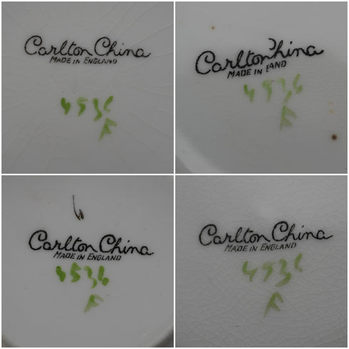 英國復古 Carlton China 咖啡壺、奶油壺、濃縮咖啡杯碟 4 件套組