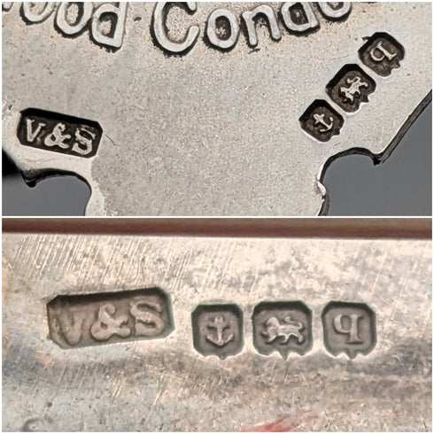 1915年 英国アンティーク 純銀製 皆勤賞表彰 スクールメダル Vaughton&Son