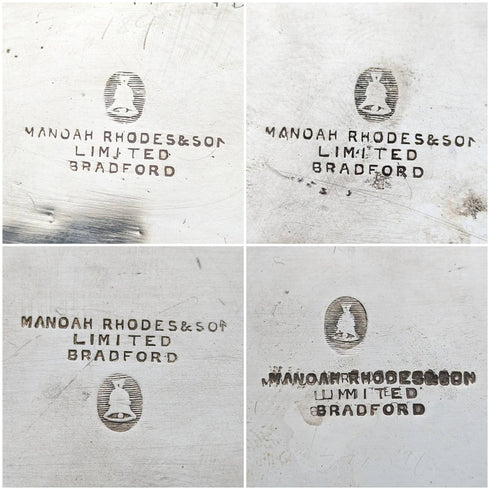 1910年代 英国アンティーク シルバープレート製 ティーポット4点セット Manoah Rhodes