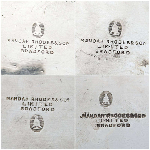 1910年代 英国アンティーク シルバープレート製 ティーポット4点セット Manoah Rhodes