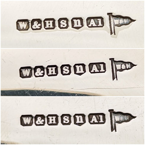 1930年頃 英国ヴィンテージ シルバープレート製 サービングカトラリートリオ Walker&Hall