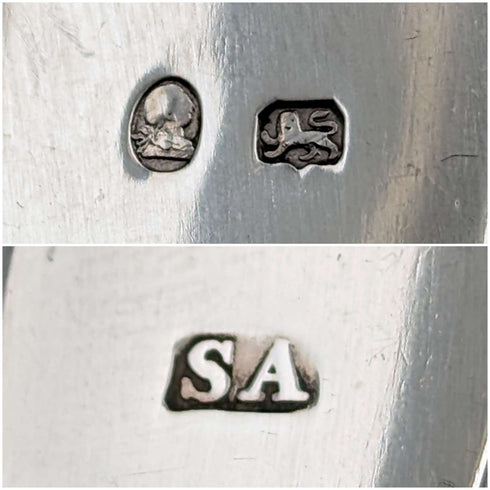 1800年頃 英国アンティーク 純銀製 シュガートング 33g Stephen Adams II