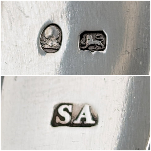 1800年頃 英国アンティーク 純銀製 シュガートング 33g Stephen Adams II