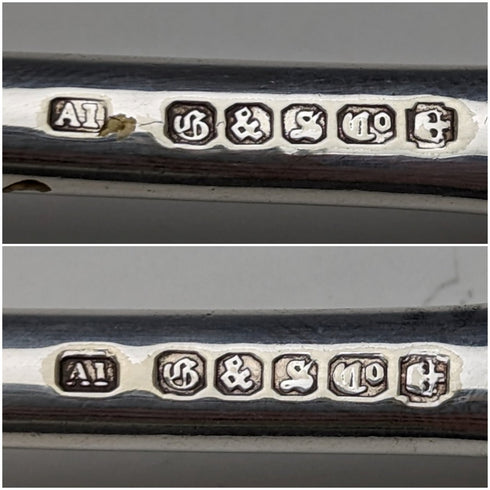 19世紀後半 英国アンティーク シルバープレート製 サーバーセット GOLDSMITHS & SILVERSMITHS