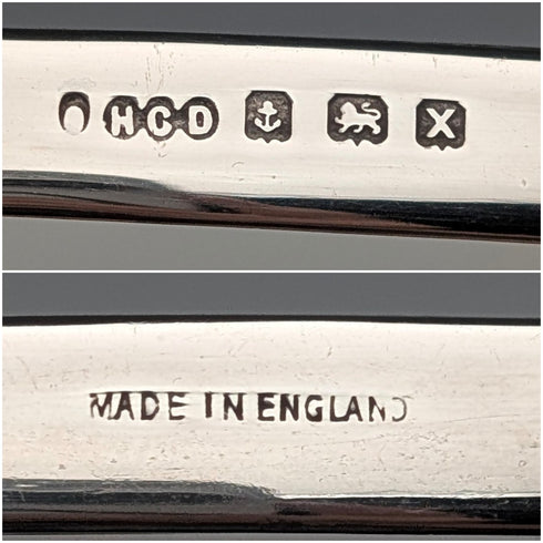 1947年 英国ヴィンテージ 純銀ギロシェエナメル花鳥装飾 ハンドミラー Henry Clifford Davis