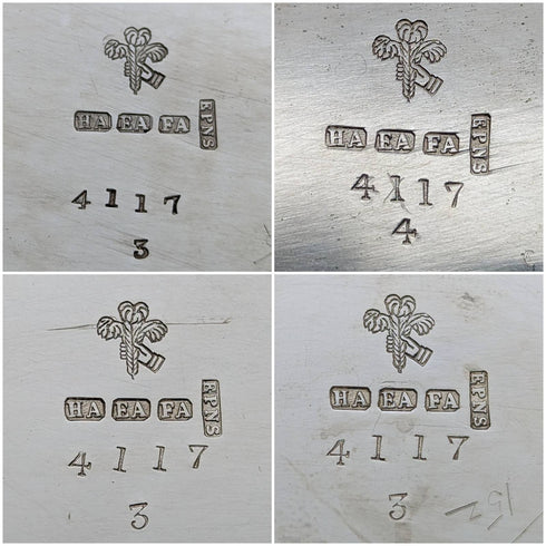 1921 年英國古董鍍銀茶壺 4 件套亨利·阿特金斯