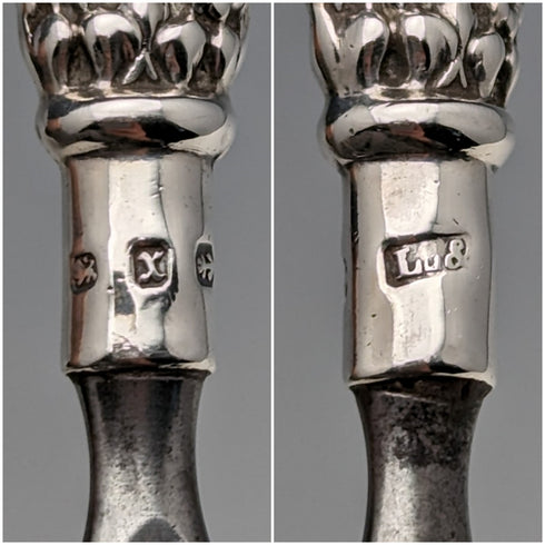 1897年 英国アンティーク 純銀ハンドル 爪やすり L Bennnett