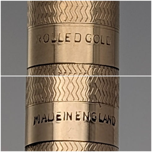 英國復古 Yard O' Red 捲金自動鉛筆和原子筆(附盒子)