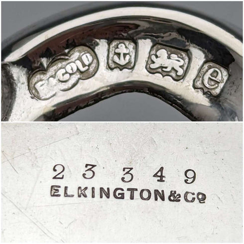 1904 British Antique Sterling Silver Earrings Dish 112g Elkington