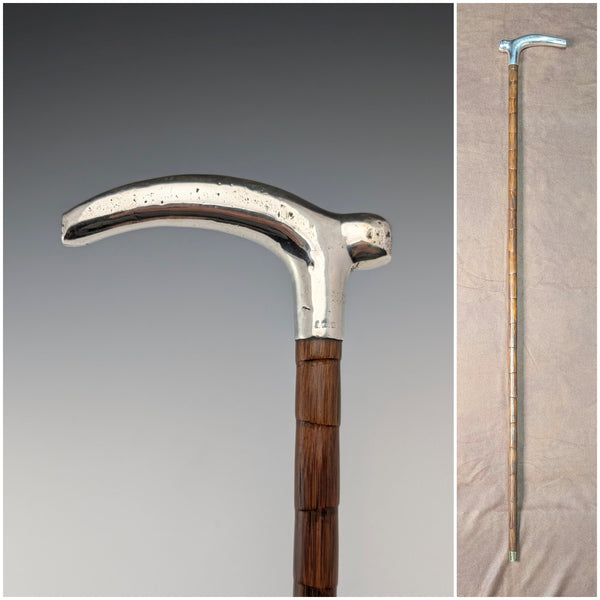 1902 年英國古董純銀手拿包手杖 88 公分 J Howell&Co