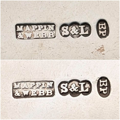 Antique British silver plate fish server pair, circa 1895, Mappin & Webb