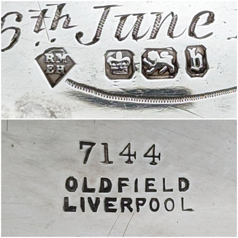 1894年 英国アンティーク 純銀製 ピアス装飾 ボウル/デッシュ 232g Martin Hall