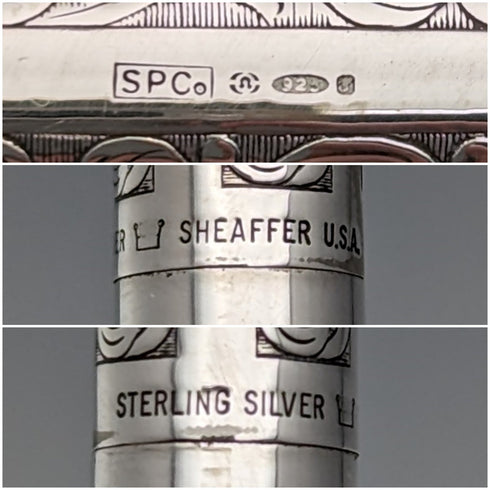 美國復古 Schafer 純銀原子筆帶盒