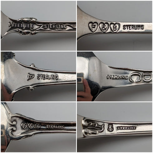 約 1900 年美國古董純銀紀念品湯匙 x6 茶匙大小總計 100 克